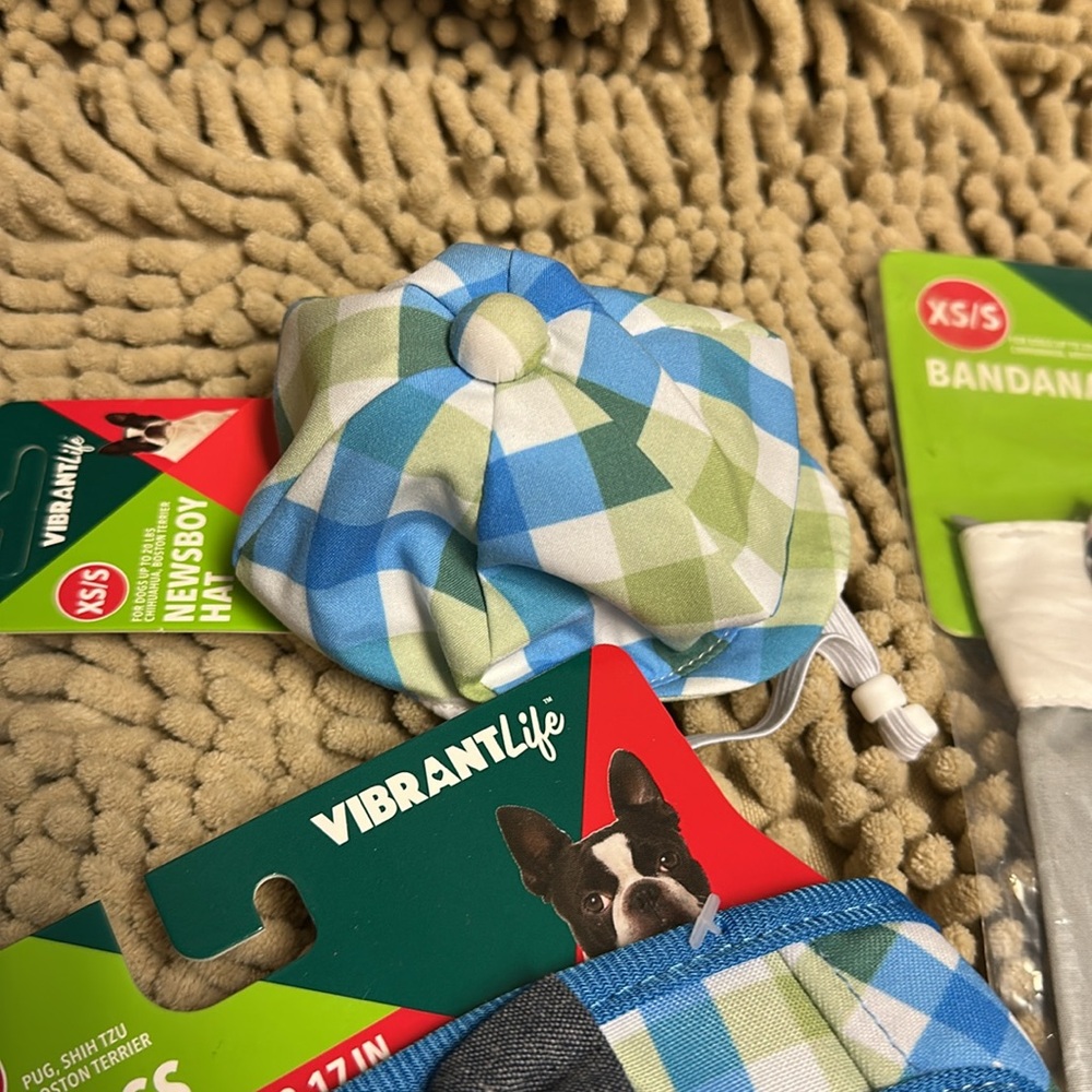 ❣️5 items $25 vibrant life cabbi hat  small dog harness
XS-small 🆕